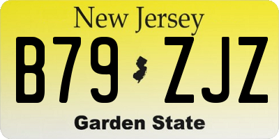 NJ license plate B79ZJZ