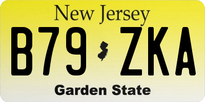 NJ license plate B79ZKA