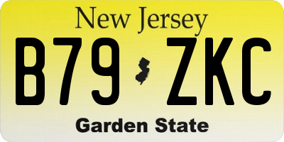 NJ license plate B79ZKC