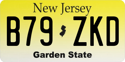 NJ license plate B79ZKD