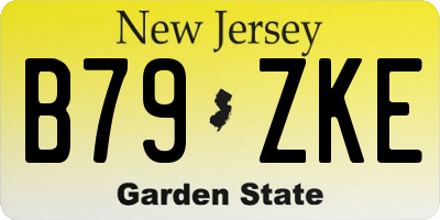 NJ license plate B79ZKE