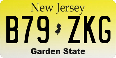 NJ license plate B79ZKG