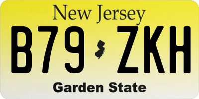 NJ license plate B79ZKH