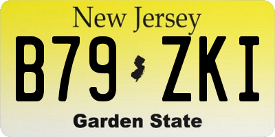 NJ license plate B79ZKI