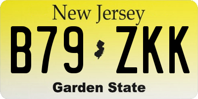 NJ license plate B79ZKK