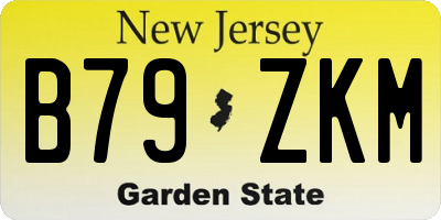 NJ license plate B79ZKM