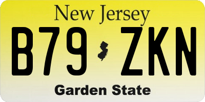 NJ license plate B79ZKN