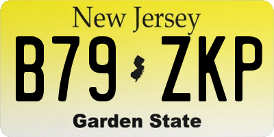 NJ license plate B79ZKP