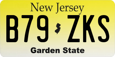 NJ license plate B79ZKS