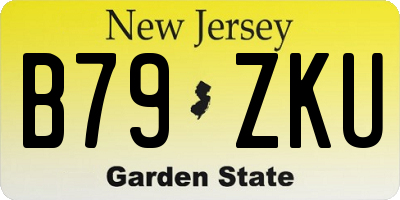 NJ license plate B79ZKU