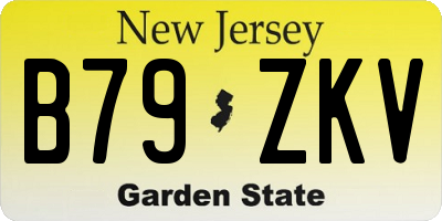 NJ license plate B79ZKV