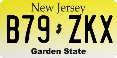 NJ license plate B79ZKX