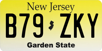 NJ license plate B79ZKY