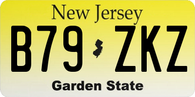 NJ license plate B79ZKZ