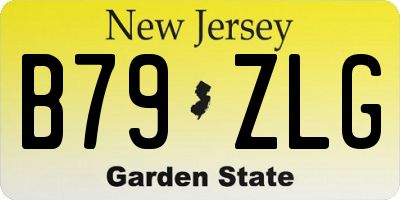 NJ license plate B79ZLG