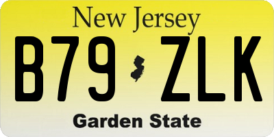 NJ license plate B79ZLK