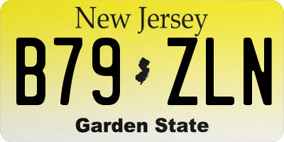 NJ license plate B79ZLN