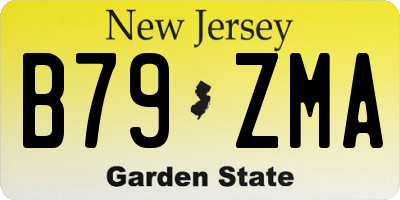 NJ license plate B79ZMA