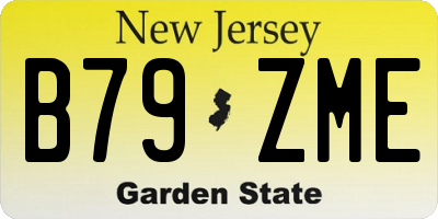 NJ license plate B79ZME