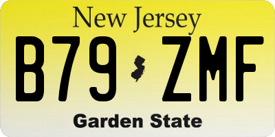 NJ license plate B79ZMF