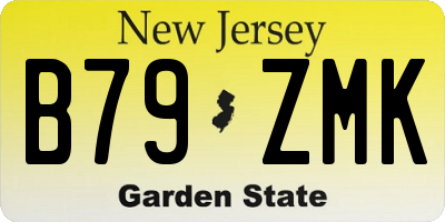 NJ license plate B79ZMK