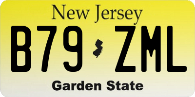NJ license plate B79ZML