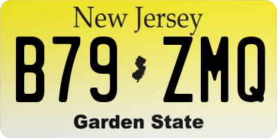 NJ license plate B79ZMQ