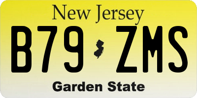 NJ license plate B79ZMS