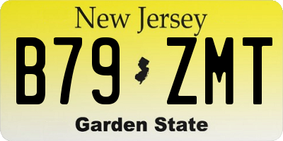 NJ license plate B79ZMT
