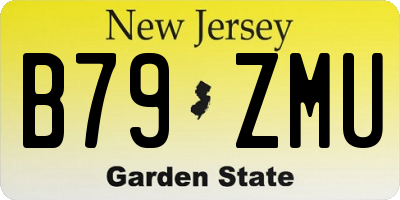 NJ license plate B79ZMU