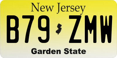 NJ license plate B79ZMW