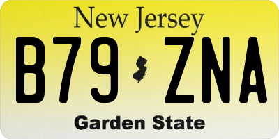NJ license plate B79ZNA