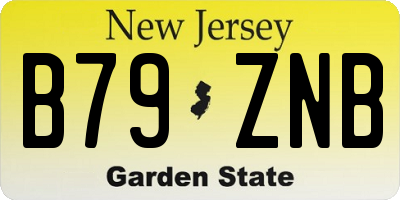 NJ license plate B79ZNB
