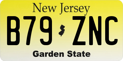 NJ license plate B79ZNC