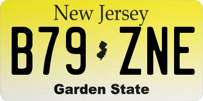 NJ license plate B79ZNE