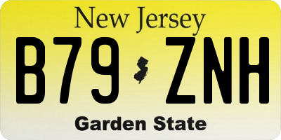 NJ license plate B79ZNH
