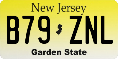 NJ license plate B79ZNL