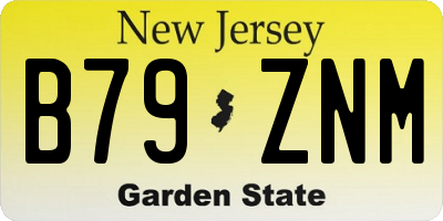 NJ license plate B79ZNM