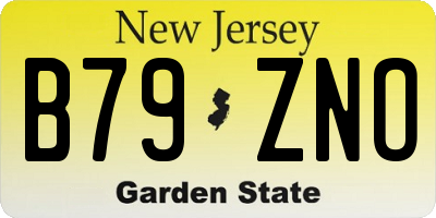 NJ license plate B79ZNO