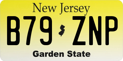 NJ license plate B79ZNP