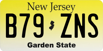 NJ license plate B79ZNS