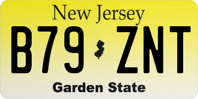 NJ license plate B79ZNT