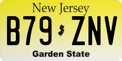 NJ license plate B79ZNV