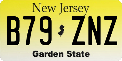 NJ license plate B79ZNZ