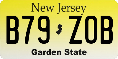 NJ license plate B79ZOB