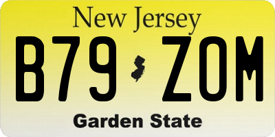 NJ license plate B79ZOM