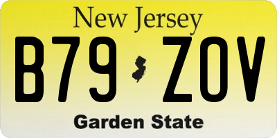 NJ license plate B79ZOV