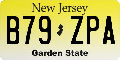 NJ license plate B79ZPA