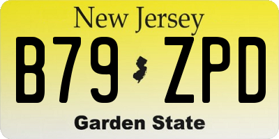 NJ license plate B79ZPD