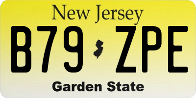 NJ license plate B79ZPE
